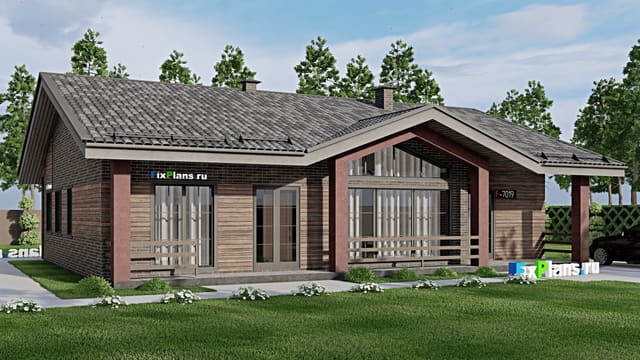 Одноэтажный дом F-7019