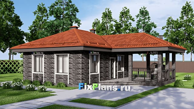 Одноэтажный дом F-14993