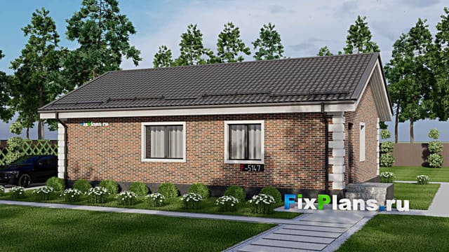 Одноэтажный дом F-5147